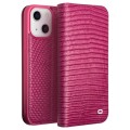 QIALINO Eleganckie Skórzane Etui do iPhone 14 różowe