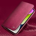 QIALINO Eleganckie Skórzane Etui do iPhone 14 różowe