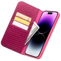 QIALINO Eleganckie Skórzane Etui do iPhone 14 Pro Max różowe