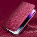 QIALINO Eleganckie Skórzane Etui do iPhone 14 Pro Max różowe
