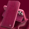 QIALINO Eleganckie Skórzane Etui do iPhone 14 Pro Max różowe