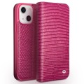 QIALINO Eleganckie Skórzane Etui do iPhone 13 różowe