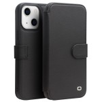 QIALINO Eleganckie Skórzane Etui do iPhone 13 Mini czarne