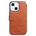 QIALINO Eleganckie Skórzane Etui do iPhone 13 Mini brązowe