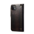 Denior Skórzane Etui Pokrowiec do iPhone 13 czarne