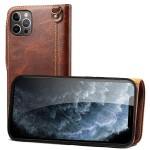 Denior Skórzane Etui Pokrowiec do iPhone 13 Pro brązowe