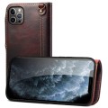 Denior Skórzane Etui Pokrowiec do iPhone 13 Pro bordowe