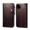 Denior Skórzane Etui Pokrowiec do iPhone 11 Pro Max bordowe