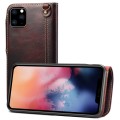 Denior Skórzane Etui Pokrowiec do iPhone 11 Pro Max bordowe