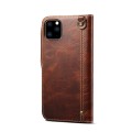 Denior Skórzane Etui Pokrowiec do iPhone 11 Pro Max brązowe