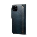 Denior Skórzane Etui Pokrowiec do iPhone 11 Pro Max granatowe
