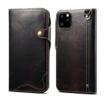 Denior Skórzane Etui Pokrowiec do iPhone 11 Pro Max czarne