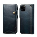 Denior Skórzane Etui Pokrowiec do iPhone 11 granatowe