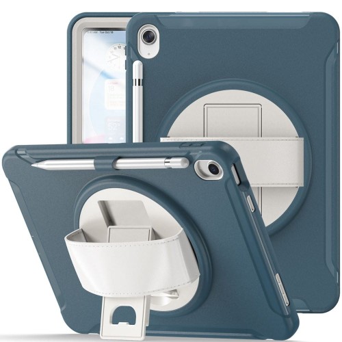 Pancerne Etui Obudowa z Uchwytem do iPad 10.9 2022 niebieskie
