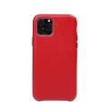 Skórzane Etui Plecki Obudowa do iPhone 11 Pro Max czerwone