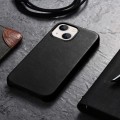 iCarer Skórzane Etui Plecki Obudowa Magsafe do iPhone 13 czarne
