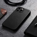 iCarer Skórzane Etui Plecki Obudowa Magsafe do iPhone 13 Pro Max czarne
