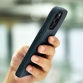 iCarer Skórzane Etui Plecki Obudowa Magsafe do iPhone 13 Pro Max niebieskie