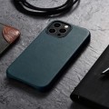iCarer Skórzane Etui Plecki Obudowa Magsafe do iPhone 13 Pro Max niebieskie