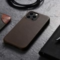 iCarer Skórzane Etui Plecki Obudowa Magsafe do iPhone 13 Pro brązowe