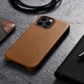 iCarer Skórzane Etui Plecki Obudowa Magsafe do iPhone 13 Pro brązowe jasne