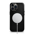 iCarer Skórzane Etui Plecki Obudowa Magsafe do iPhone 13 Pro czarne