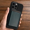 iCarer Skórzane Etui Plecki Obudowa Magsafe do iPhone 13 Pro czarne