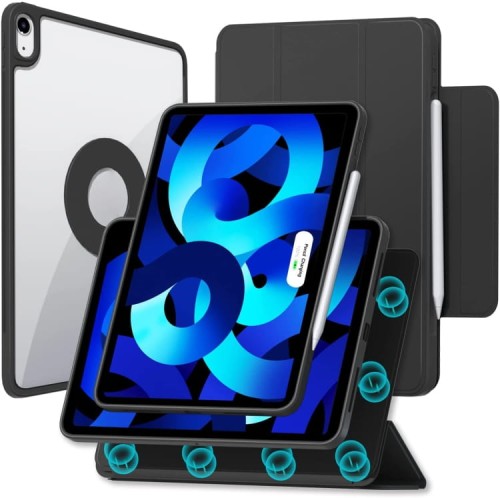 Magnetyczny Smart Case Etui Pokrowiec do iPad Mini 6 2021 czarne