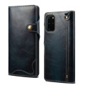 Denior Skórzane Etui Pokrowiec do Samsung Galaxy S20 Ultra granatowe