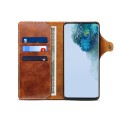 Denior Skórzane Etui Pokrowiec do Samsung Galaxy S20 Ultra brązowe