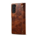 Denior Skórzane Etui Pokrowiec do Samsung Galaxy S22 5G brązowe