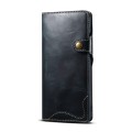 Denior Skórzane Etui Pokrowiec do Samsung Galaxy S22 5G niebieskie