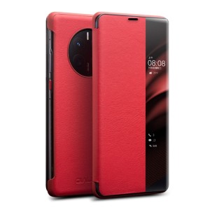 QIALINO Biznesowe Skórzane Etui do Huawei Mate 50 Pro czerwone 