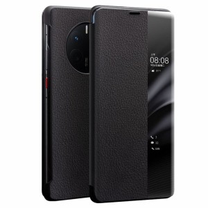 QIALINO Biznesowe Skórzane Etui do Huawei Mate 50 Pro czarne
