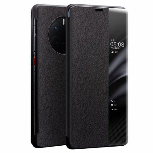 QIALINO Biznesowe Skórzane Etui do Huawei Mate 50 Pro czarne
