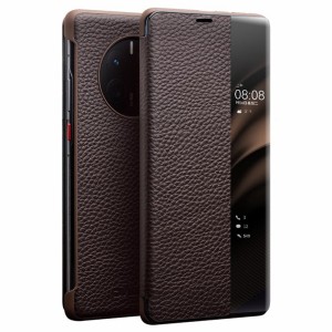 QIALINO Biznesowe Skórzane Etui do Huawei Mate 50 Pro brązowe