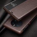 QIALINO Biznesowe Skórzane Etui do Huawei Mate 50 Pro brązowe