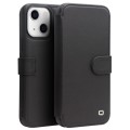 QIALINO Eleganckie Skórzane Etui do iPhone 13 czarne