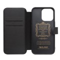 QIALINO Eleganckie Skórzane Etui do iPhone 13 czarne