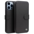 QIALINO Eleganckie Skórzane Etui do iPhone 13 Pro czarne