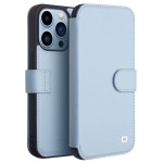 QIALINO Eleganckie Skórzane Etui do iPhone 13 Pro Max niebieskie