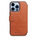 QIALINO Eleganckie Skórzane Etui do iPhone 13 Pro Max brązowe