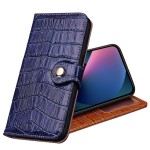 Niebieskie Skórzane Etui Pokrowiec do iPhone 13 mini