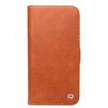 QIALINO Eleganckie Skórzane Etui Pokrowiec do iPhone 13 brązowe