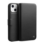 QIALINO Eleganckie Skórzane Etui Pokrowiec do iPhone 13 mini czarne