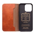 QIALINO Eleganckie Skórzane Etui Pokrowiec do iPhone 13 Pro brązowe