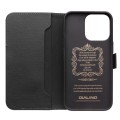 QIALINO Eleganckie Skórzane Etui Pokrowiec do iPhone 13 Pro czarne
