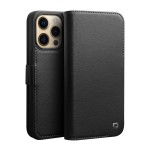 QIALINO Eleganckie Skórzane Etui Pokrowiec do iPhone 13 Pro Max czarne