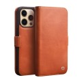 QIALINO Eleganckie Skórzane Etui Pokrowiec do iPhone 13 Pro Max brązowe
