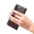 Denior Skórzane Etui Pokrowiec do iPhone 13 Pro Max bordowe